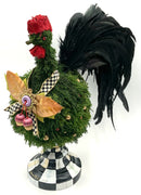 Mackenzie Childs Courtly Check Topiary Rooster