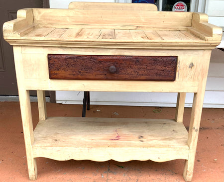 Rustic Pine French Wine Table