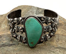 Navajo Kirk Smith Sterling & Turquoise Cuff Bracelet