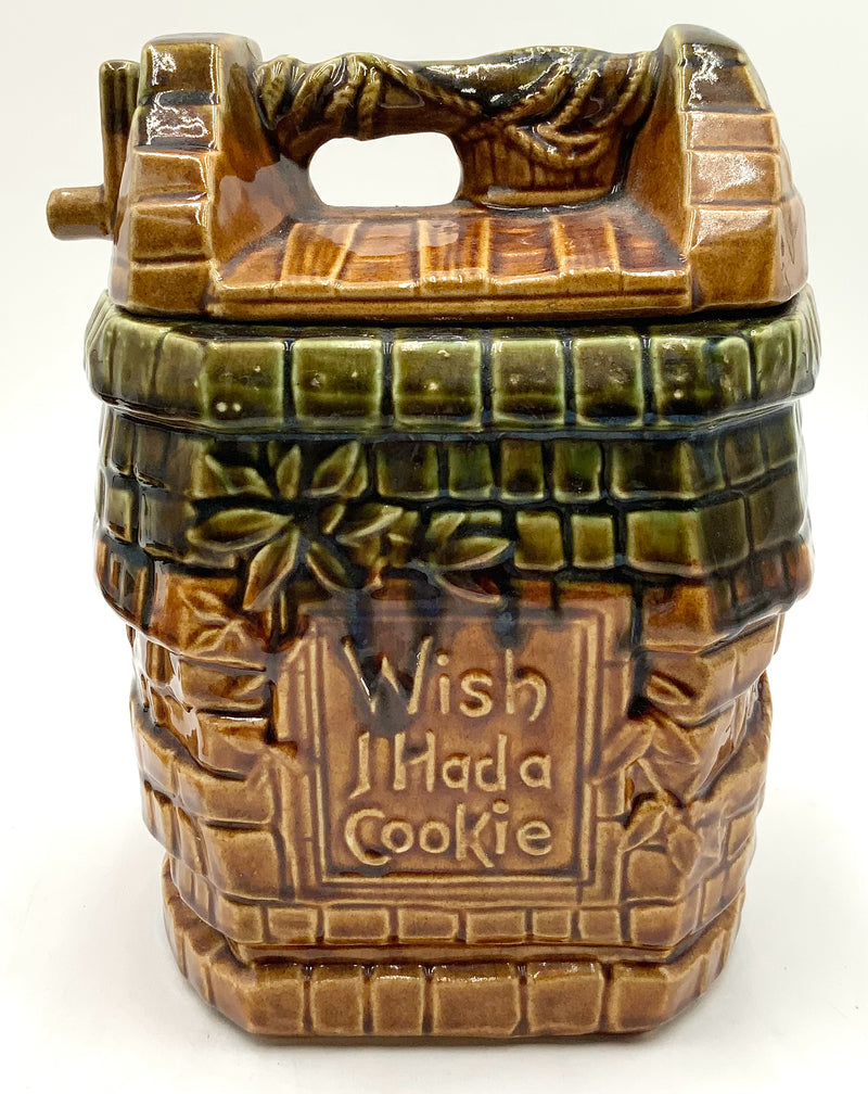 Vintage McCoy Wishing Well Pottery Cookie Jar