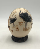 Hand Decorated Natural Ostrich Egg With Stand