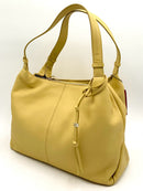 VINCE CAMUTO Butter Ochre Pebbled Leather Double Handle Corin Tote
