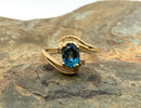 14kt Gold, Sapphire & Diamond Ring
