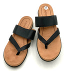 VIONIC Black Pebbled Leather Marvina Sandals 10