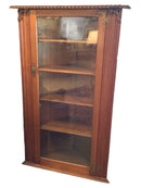 Fruitwood Corner Cabinet with Glass Door
