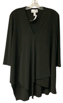 JOSEPH RIBKOFF Black Asym Hem V-Neck L/S Tunic