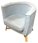 Contemporary Arm Chair With Gray Slipcover