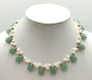 14kt Gold, Vermeil, Gold Plated, Aventurine & Pearl Necklace
