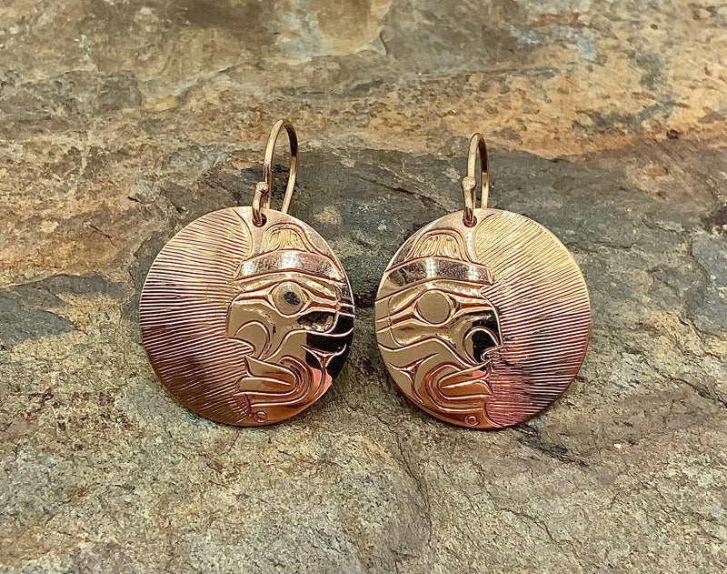 14kt Gold First Nations Earrings