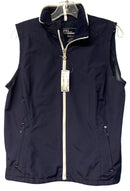 RALPH LAUREN Navy w/White Zipper & Trim Vest
