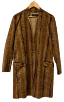 BLANK NYC Brown Black Snake Printed Faux Leather Long Jacket
