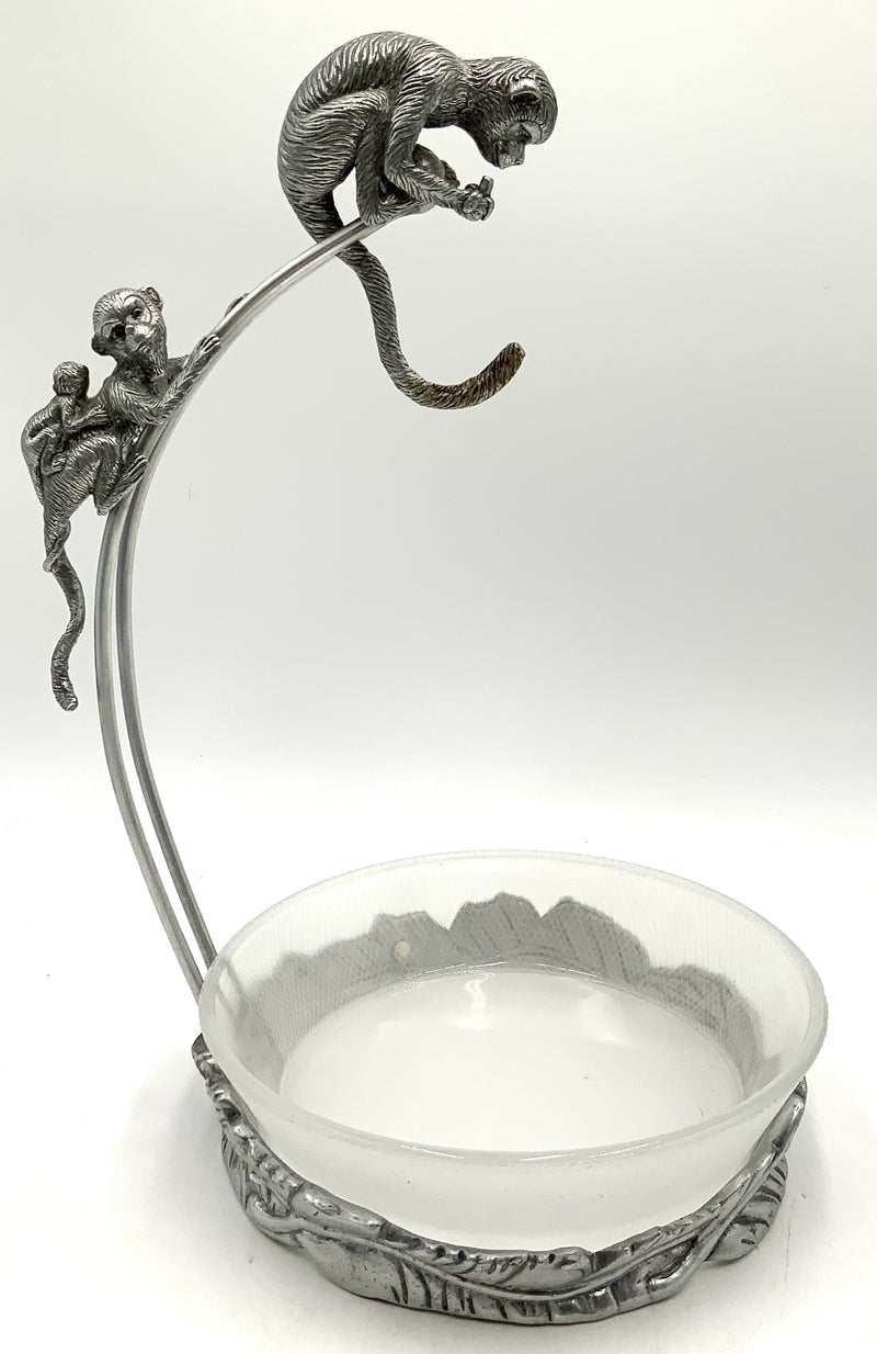 Arthur Court Metal & Frosted Glass Fruit Holder
