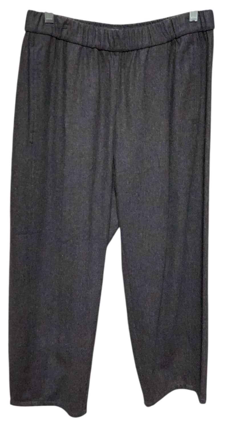 EILEEN FISHER Charcoal Cropped Lantern Wool Pants