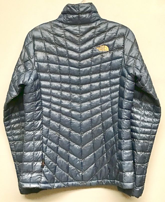 NORTH FACE Blue/Orange Quilted Puffer Thermoball Jacket