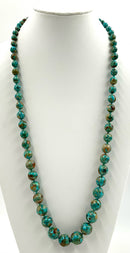 DK Sterling & Graduated Composite Turquoise Beaded Necklace