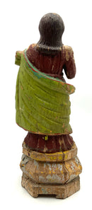 Antique Carved Wood Religious Statue