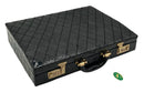 CORBEAU Vintage Black Genuine Crocodile Skin Attache Case