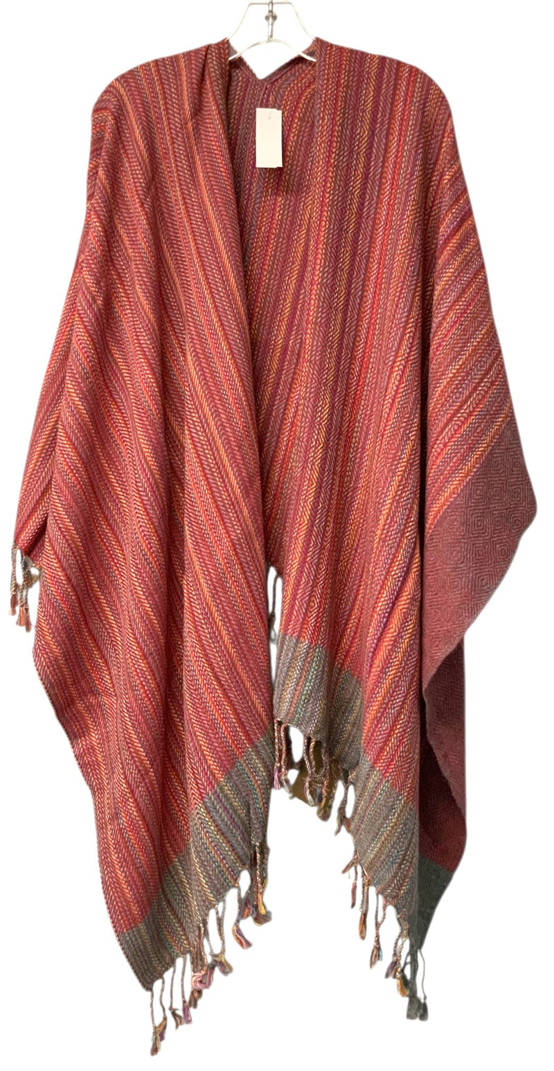 SOL ALPACA Pink Multi Baby Alpaca Celebration Cape