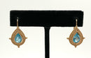 14kt Gold & Blue Topaz Earrings