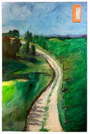 Original Acrylic on Canvas of Road With Landscape