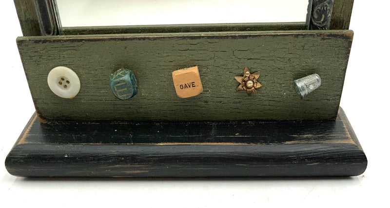 Scavenger Handmade Mirror with Reclaimed Objects
