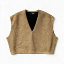 JEAN PAUL GAULTIER Vintage Camel Alpaca Wool Blend Knit Side Zip Vest