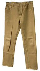 SID MASHBURN Tan Cotton 5 Pocket Button Fly Pants 36 x 30