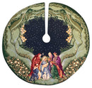 Vintage Needlepoint Tree Skirt with Nativity Motif
