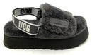 UGG Grey Shearling Disco Slide Slingback Slippers 6