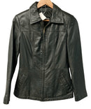 WILSONS LEATHER Vintage Black Leather Zip Jacket
