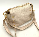 Hammitt Cream Spotted Pebbled Lea w/Signature Rivets "Bryant" Shoulder Bag