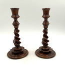 Pair of Vintage Barley Twist Candlesticks
