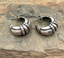 JAMES AVERY Sterling Retired Thatch Huggie Hoop Earrings