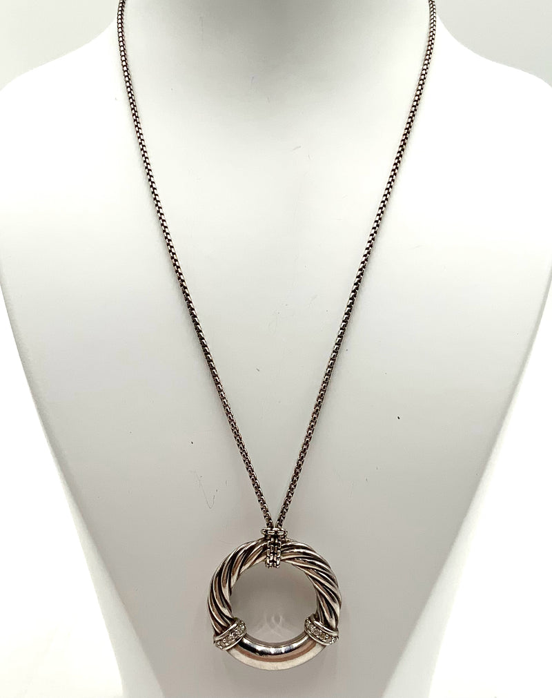 DAVID YURMAN Sterling & Diamond Necklace