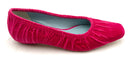 FRANCES VALENTINE Fuchsia Ruched Velvet Square Toe Britta Flats 6.5