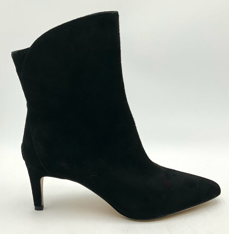 SAM EDELMAN Black Suede Ankle Boots 8.5