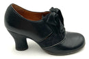 NAYA Black Leather Felted Lace Up Heel Oxfords 5.5