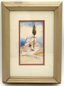 Signed Watercolor of Mediterranean Home
