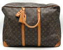LOUIS VUITTON Vintage Monogram Canvas Tan Vachetta Trim Siruis 50 Travel Bag