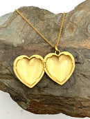 Julie Vos 24kt Gold Plated Metal Puffy Heart Locket Necklace