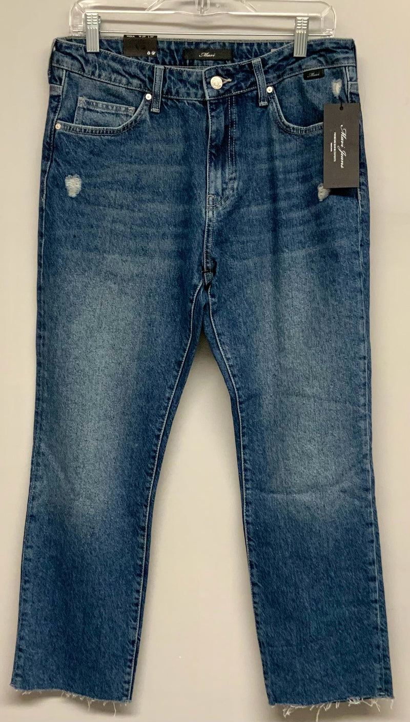 MAVI Med Wash Raw Hem Viola Hi Rise Slim Straight Jeans Sz 29