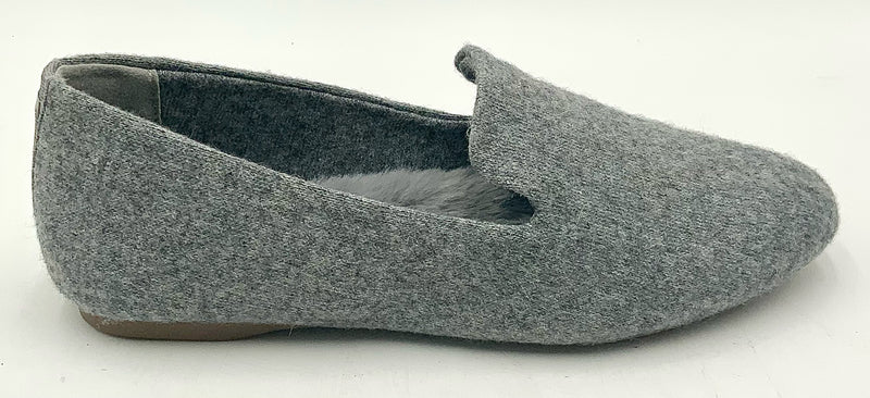 BIRDIES Heather Grey Faux Fur Lined The Starling Flats 7