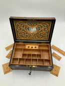 Antique Sewing/Jewel Box with Marquetry Inlay