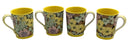 Set/4 Anthropologie Lyla Floral Mugs