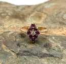 14kt Gold, Diamond & Amethyst Ring