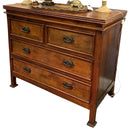 Wood Four Drawer Chest with Iron Pulls