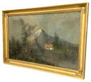 Antique Oil on Canvas of Landscape in Gold Frame