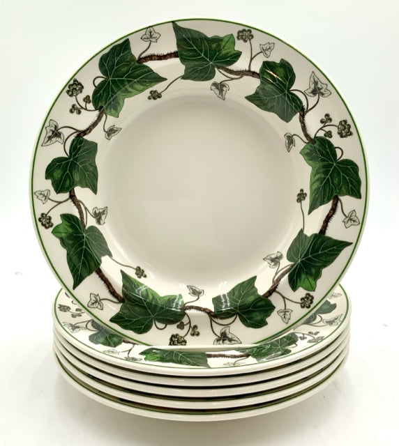 Set/6 Wedgwood Napoleon Ivy Rim Soup Bowls