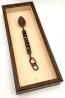 Antique Welsh Lovespoon in Framed Shadowbox