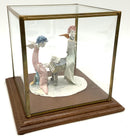 Italian Scricciolo Porcelain Figure in Display Case